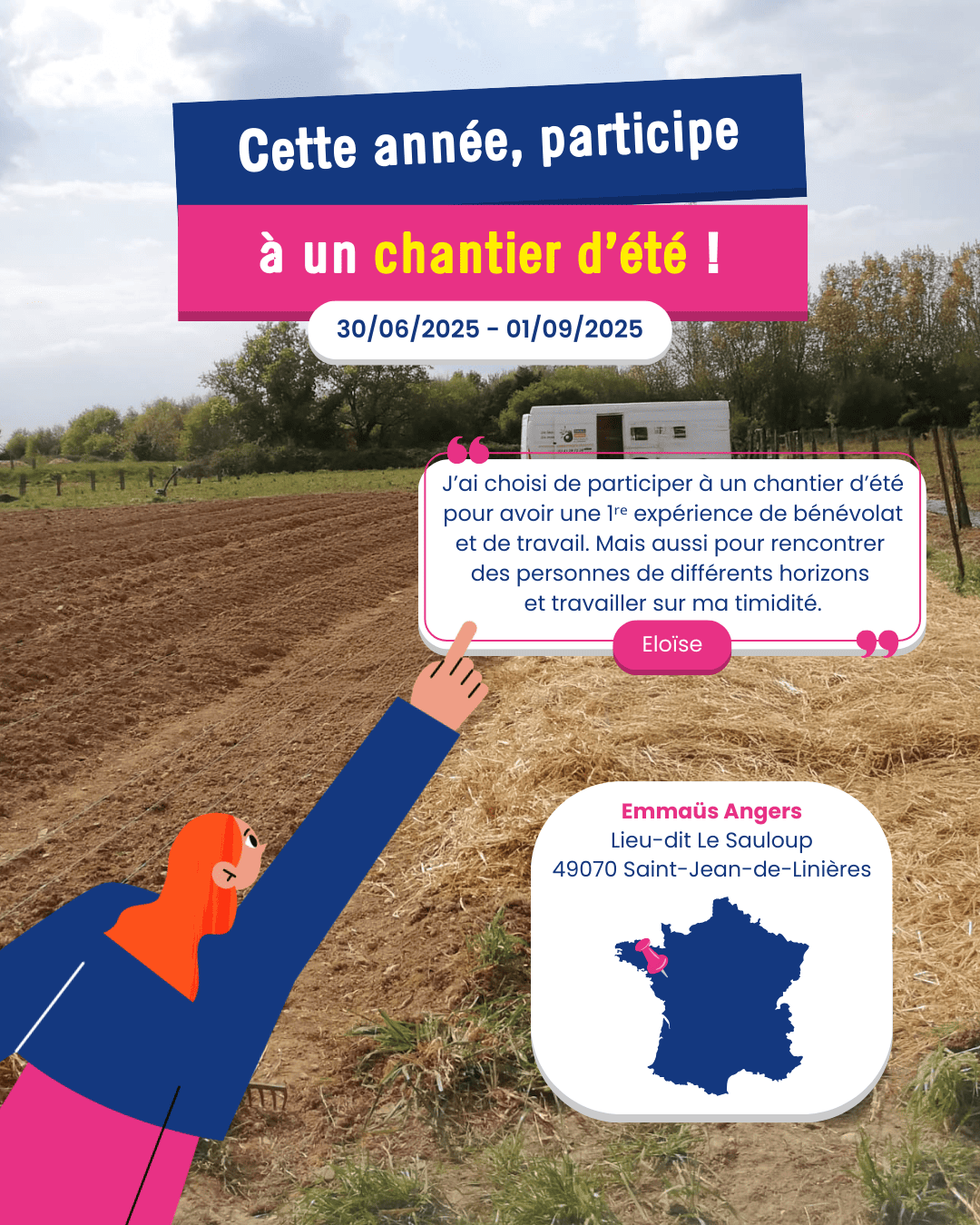 Publication Instagram Emmaüs France - Angers