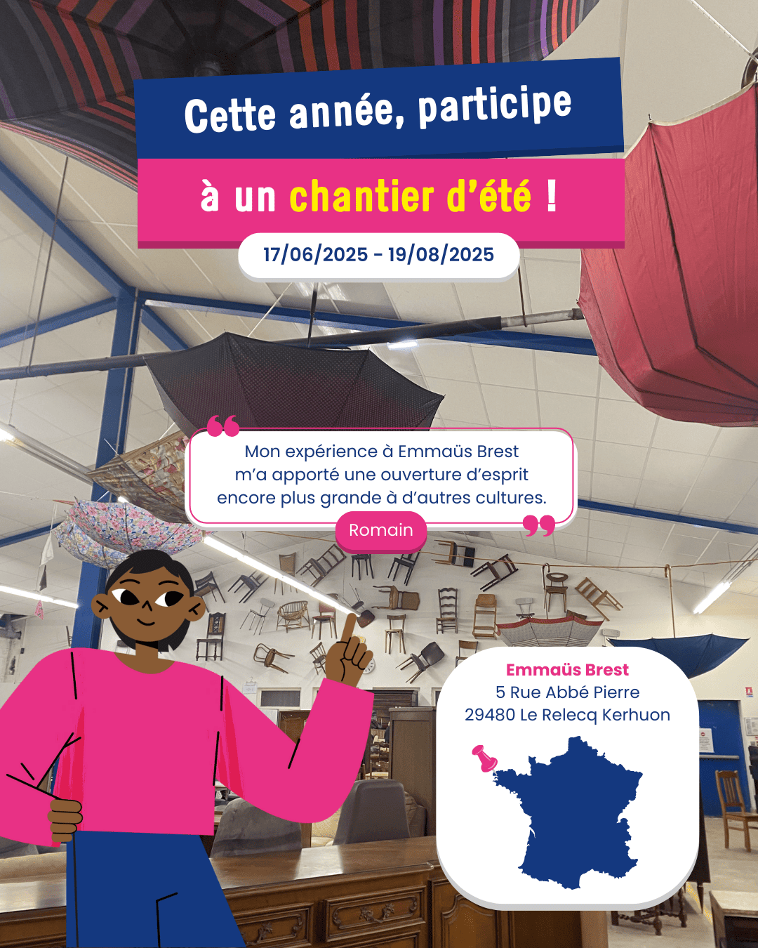 Publication Instagram Emmaüs France - Brest