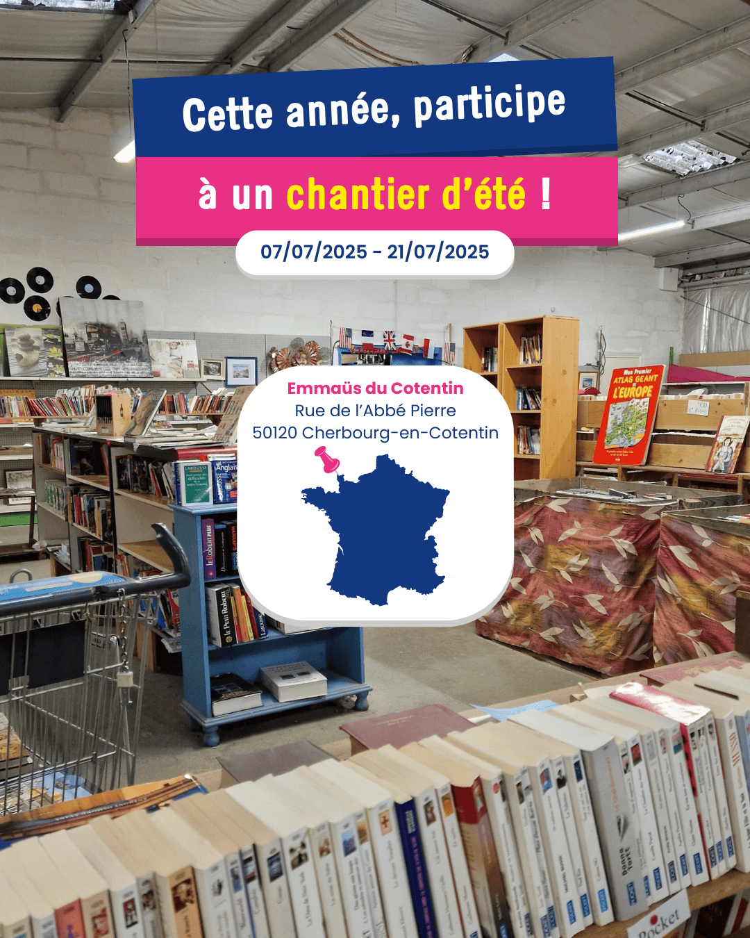 Publication Instagram Emmaüs France - Cherbourg
