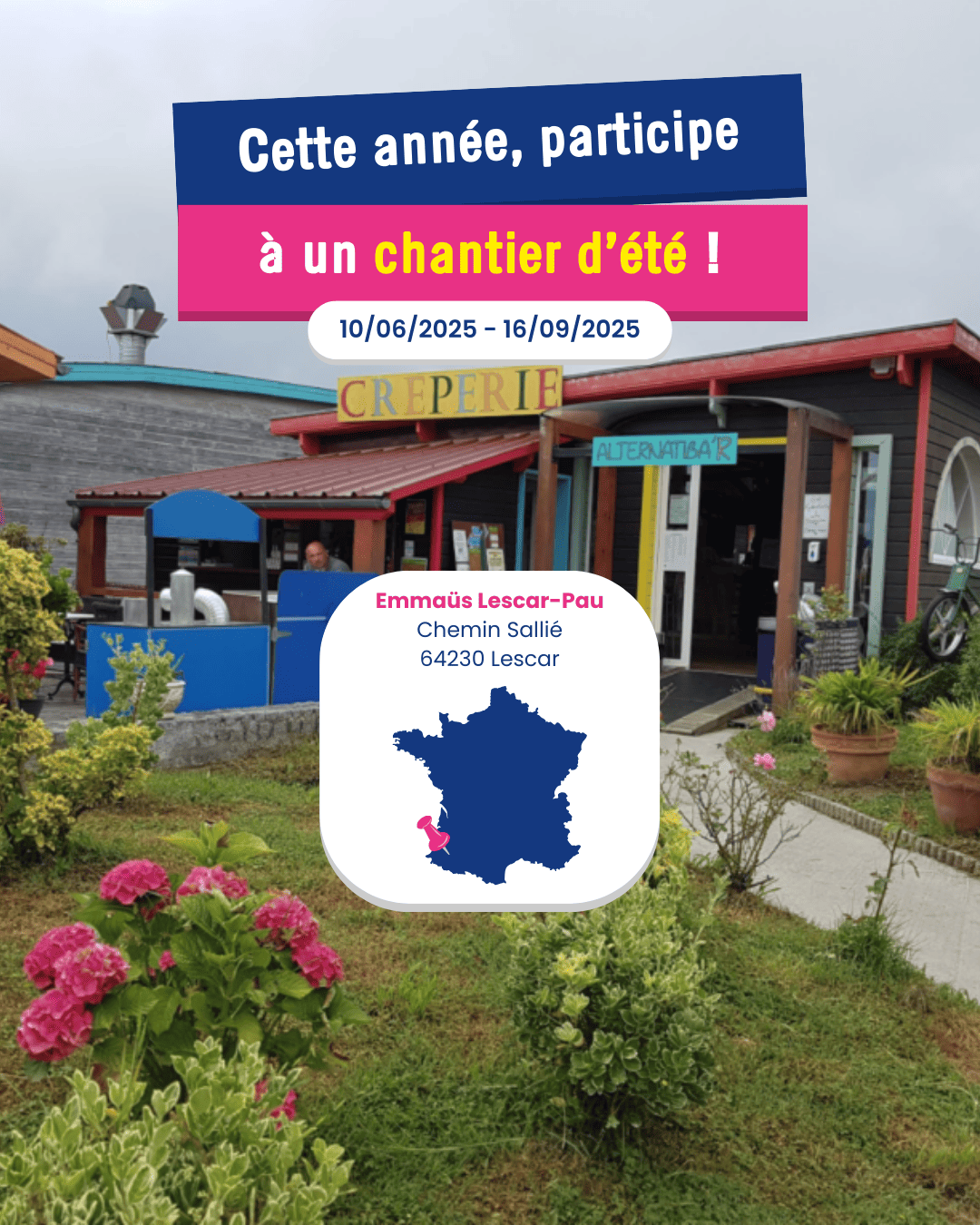 Publication Instagram Emmaüs France - Lescar-Pau