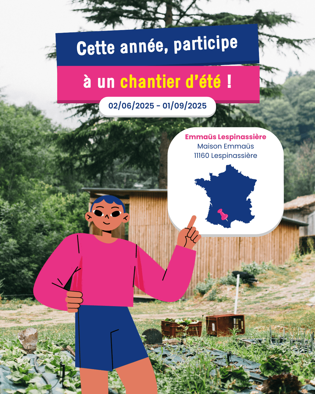 Publication Instagram Emmaüs France - Lespinassière