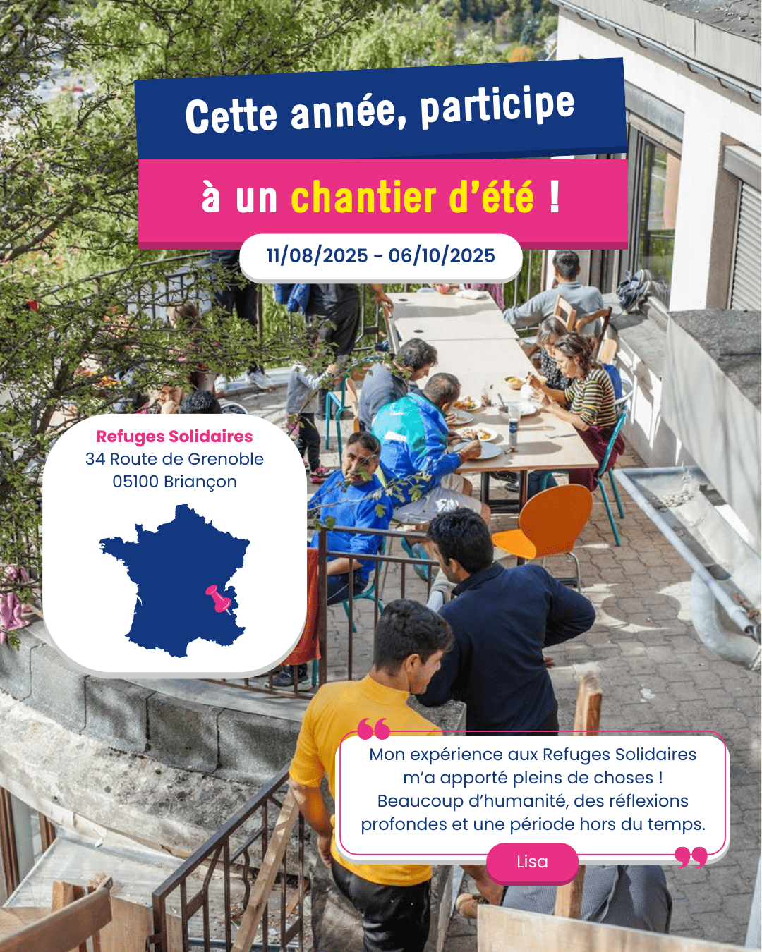 Publication Instagram Emmaüs France - Refuges Solidaires